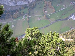 Looking down