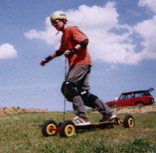 Foxy Andy riding the slopes
