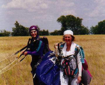 Me and Cindy shortly after landing