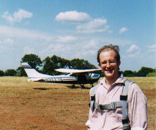 Mike posing with plane