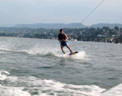 wakeboarding action